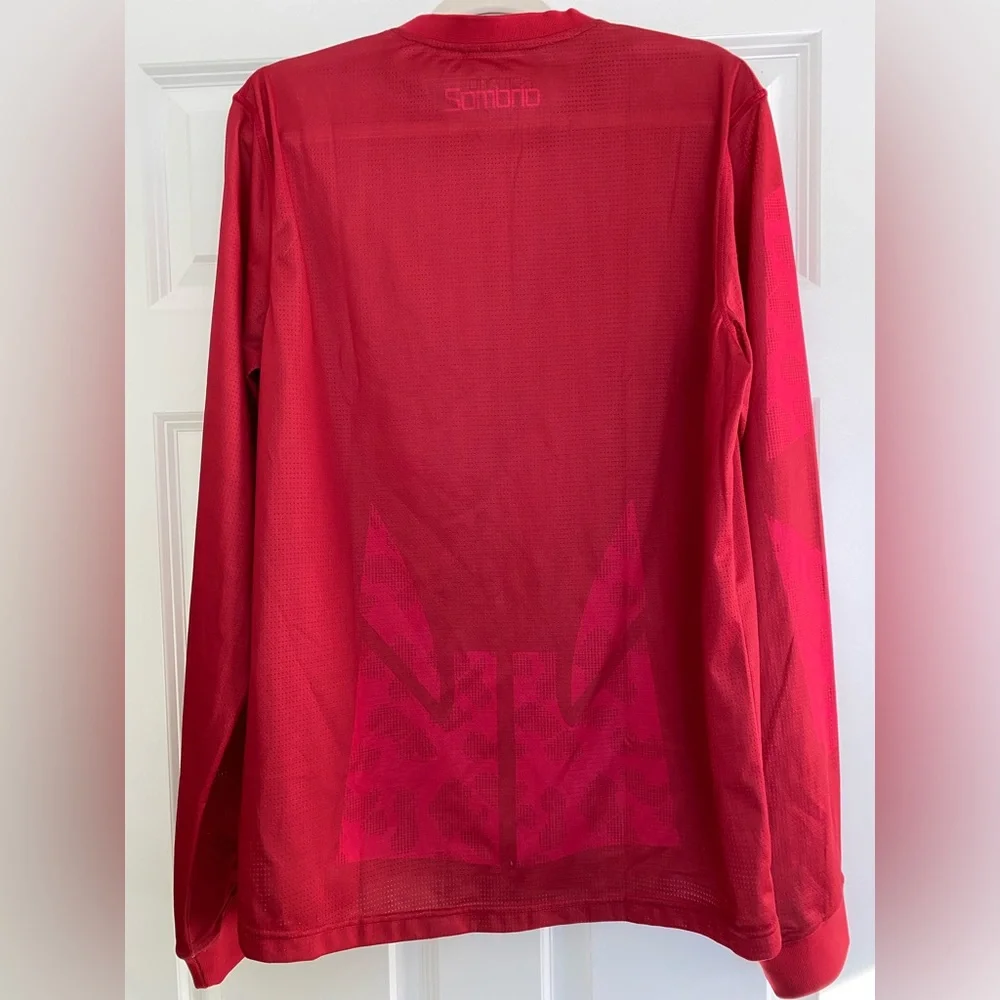 Sombrio MTB Duster Long Sleeve Jersey Red Mens Large - Picture 2 of 8